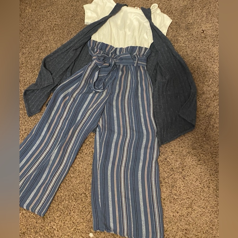 NWOT Girls Romper/Vest Set
